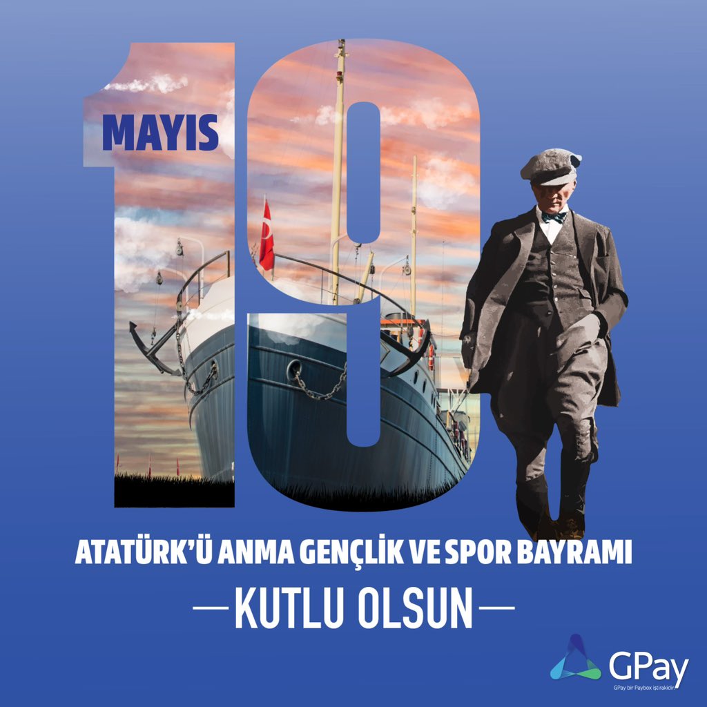 “Gençliği yetiştiriniz. Onlara ilim ve irfanın müspet fikirlerini veriniz. Geleceğin aydınlığına onlarla kavuşacaksınız.”

19 Mayıs Atatürk’ü Anma Gençlik ve Spor Bayramımız kutlu olsun! 
#19Mayıs #GPay