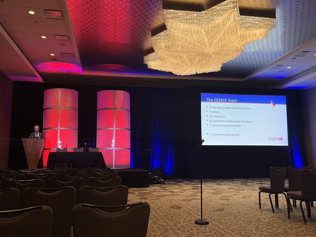 Happening now: Dr. Jonathan Dyal presents <a href="/gemlrgroup/">GEMLR</a> top global #emergencymedicine articles from 2022. 🌍 #SAEM23

#EMtwitter #globalhealth
