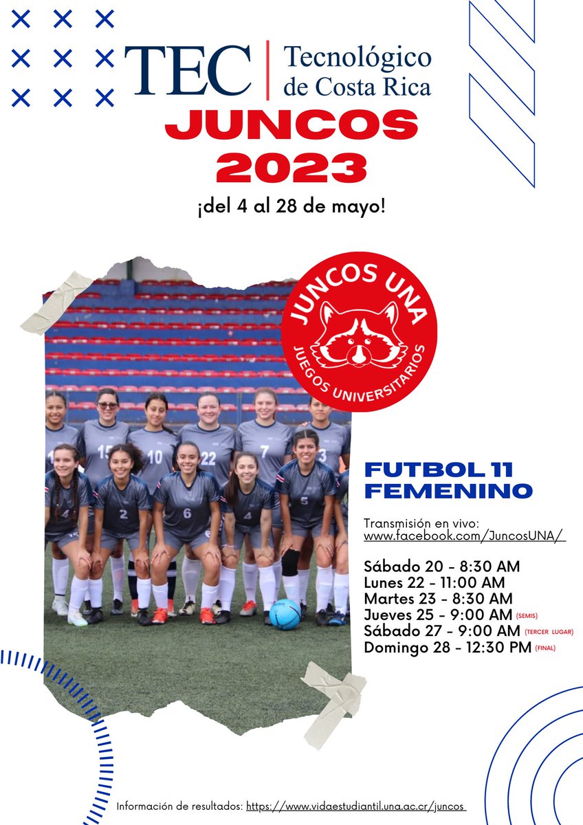 JUNCOS 2023 Fútbol femenino y masculino, transmisión en vivo desde este enlace: facebook.com/JuncosUNA/