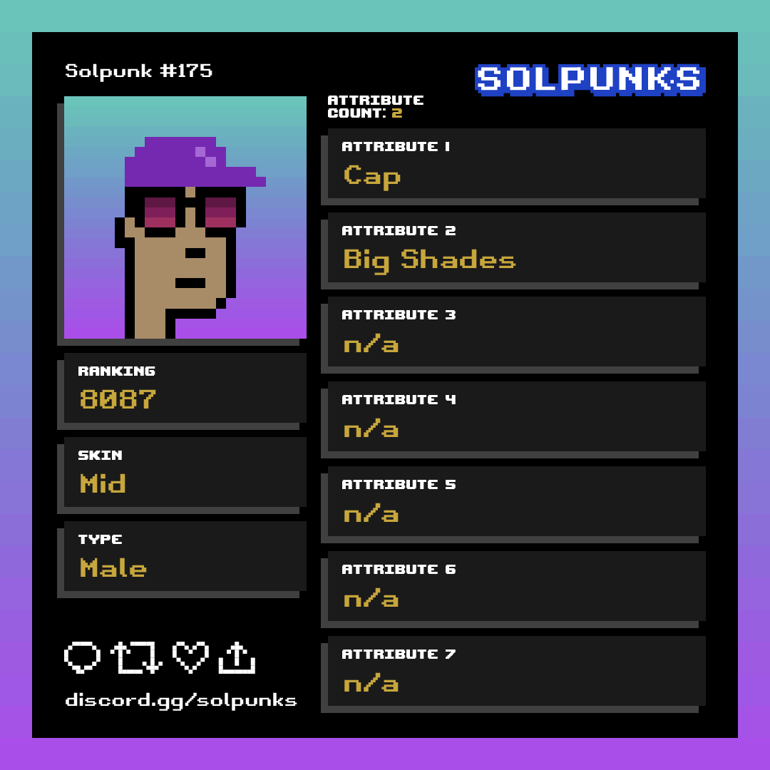 PunksDAOSales's tweet image. SolPunk 175 has been sold! 

Price: 3.2 SOL ($58 USD) 

→solanart.io/collections/so…

@PunksOnSolana
@SolPunksDAO
#SolPunks #SOL #NFT

solscan.io/tx/5fYPqxpJn2R…