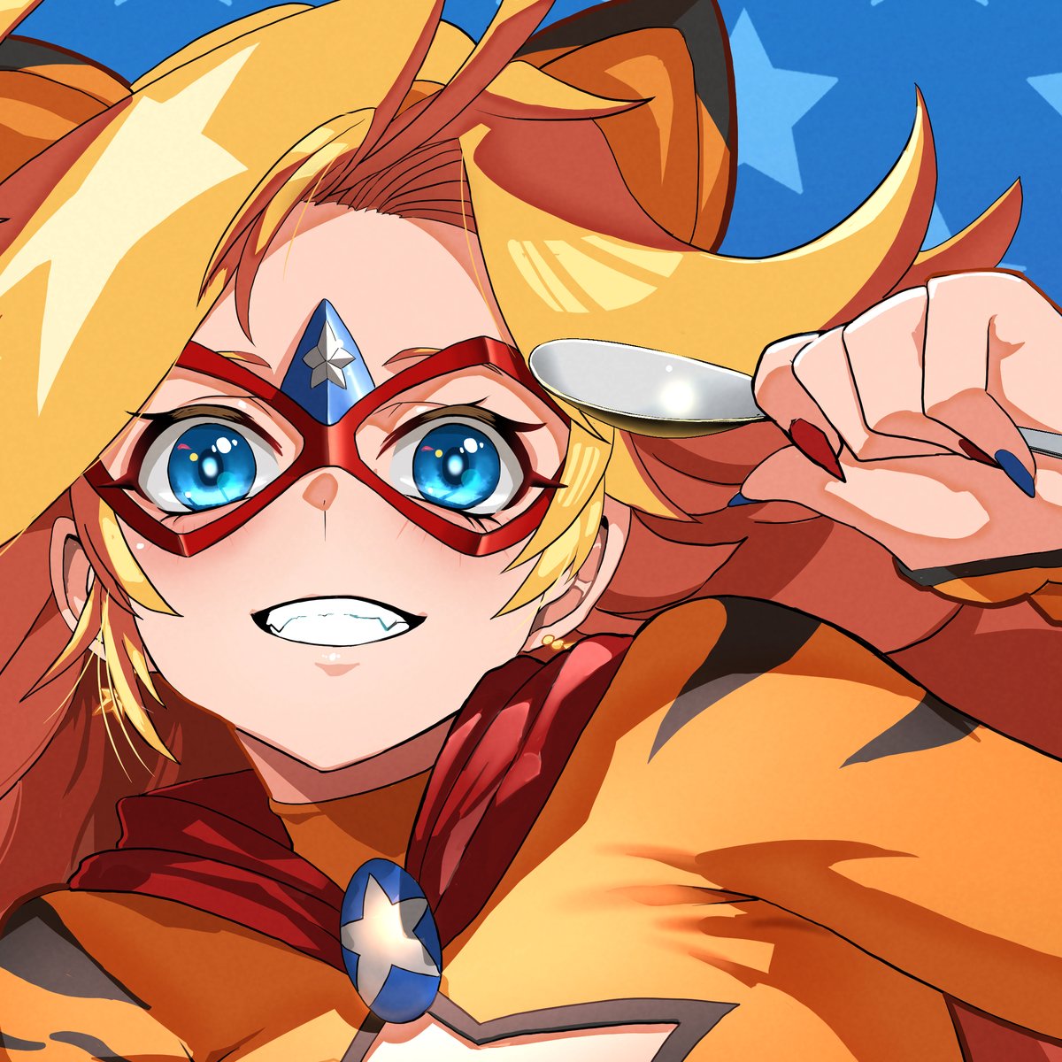 「Let's continue with KamenAmerica Face Tr」|八房のイラスト