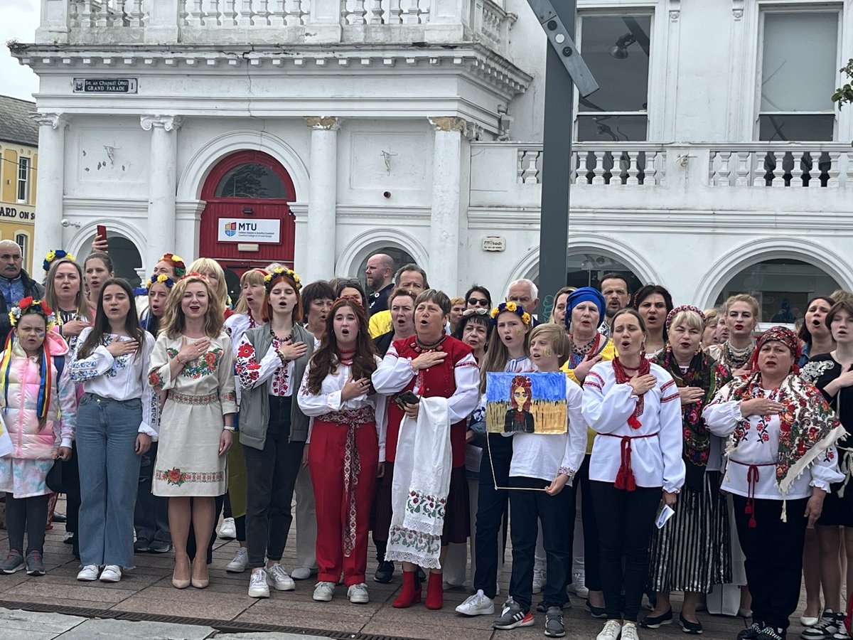 #VyshyvankaDay, today in Cork.  We are sure Vyshyvanka as a talisman is going to protect all Ukrainians here in Ireland and those fighting for freedom in Ukraine !!! <a href="/UKRinIRL/">UKR Embassy to Ireland</a> <a href="/UkraineIreland/">Ukrainian Community in Ireland</a> <a href="/CorkCityPartner/">Cork City Partnership</a> <a href="/deirdreforde/">Deirdre FORDE</a> <a href="/corkcitycouncil/">Cork City Council</a> <a href="/Donal_OKeeffe/">Donal O’Keeffe</a> <a href="/UkrainianAction/">Ukrainian Action in Ireland</a>