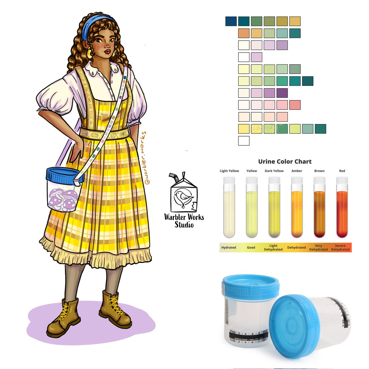Lab, but make it fashion: Part 14. Urinalysis 
I love how the urine cryastals on her straps and waist came out! 

#medicallaboratoryscientist #labtechproblems #lab4life #lablife #labvocate #loveforlabpros #laboratory #laboratorylife #lab #sciencefashion #labfashion