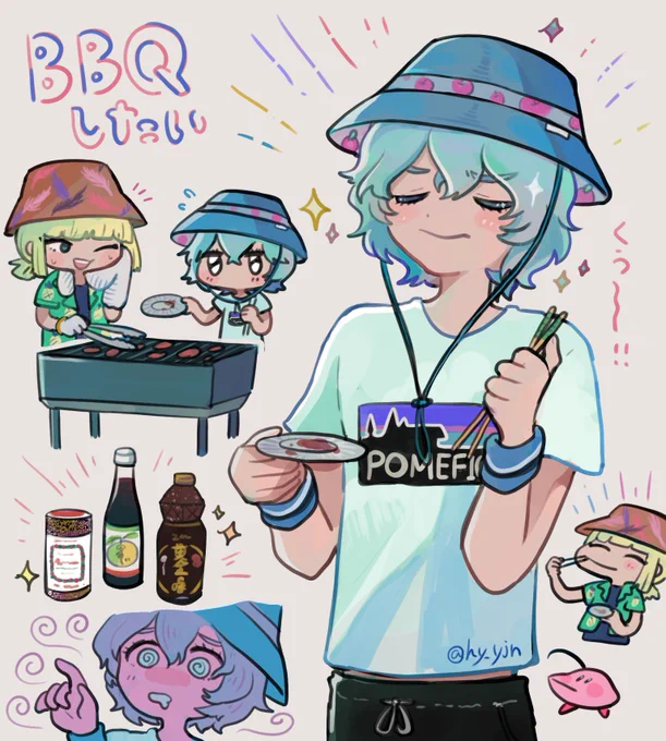BBQの予定が雨でなくなったので代わりに🍎🏹に食べてもらいました!!!はい幸せー!!! 
