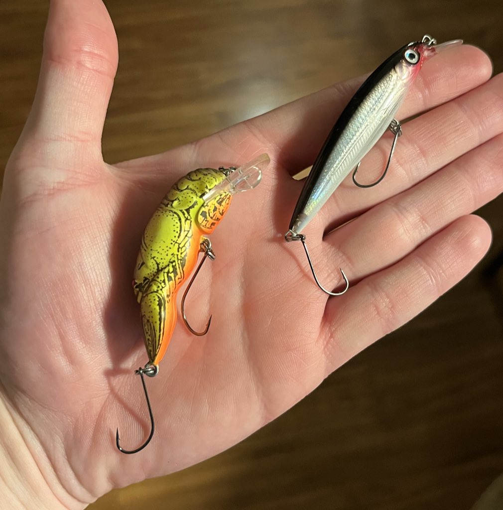 FemboyFishing🏳️‍⚧️🎣 on X: I've been changing out the treble hooks on the  lures I get at the store for single hooks. It's much better on the fish,  the less hooks that stab