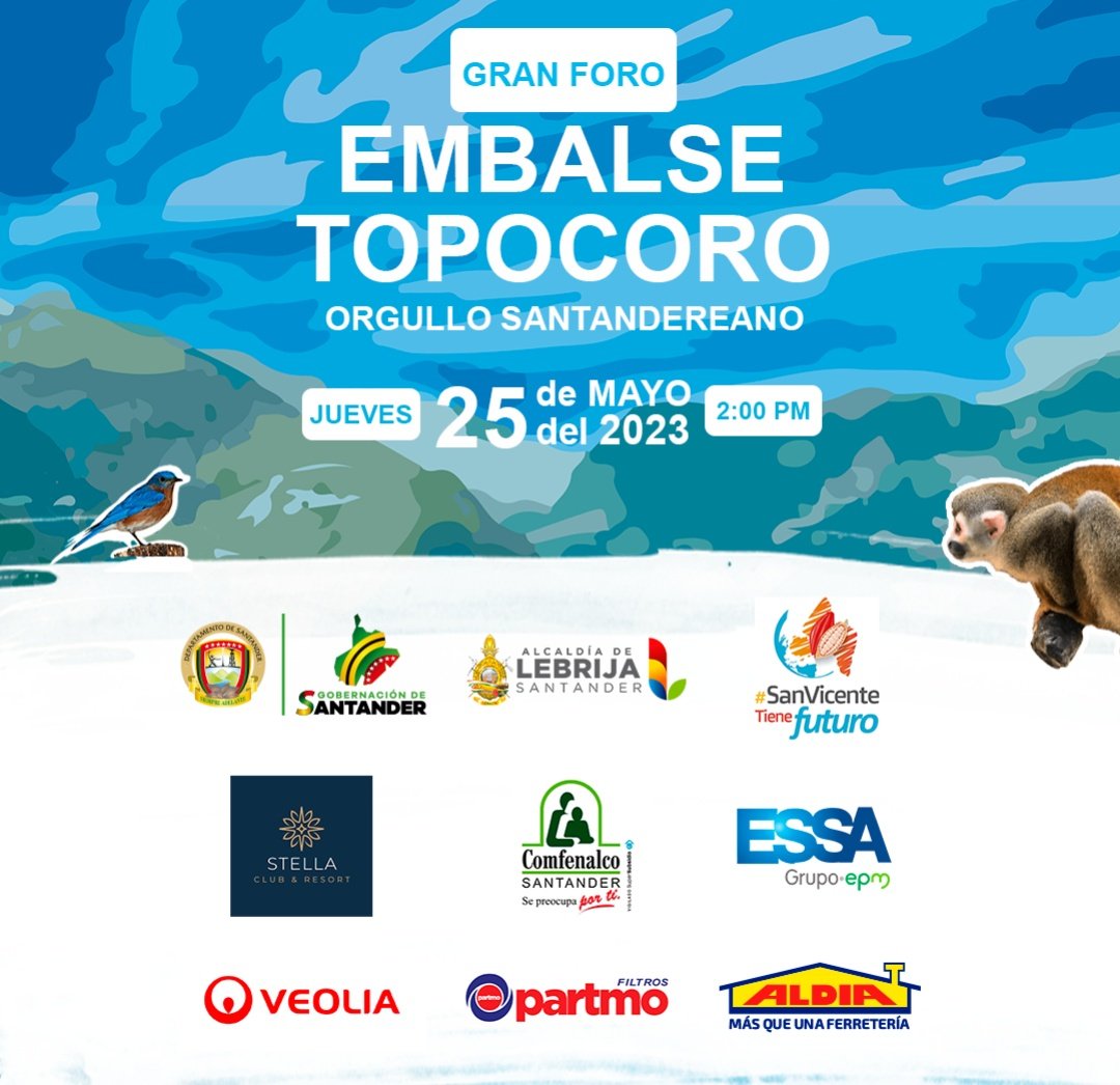RCNBga's tweet photo. #RCNRadio | Foro sobre el embalse Topocoro este 25 de mayo.
Organiza @RCNBga 
@GobdeSantander https://t.co/2UA08V8Ilr