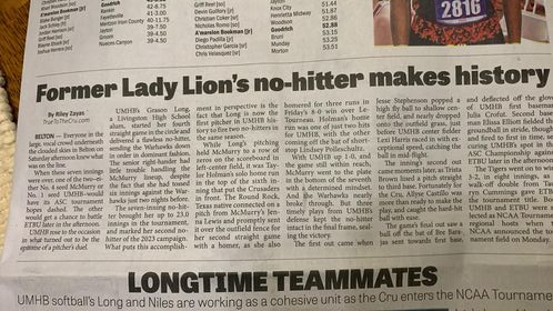 ZayasRiley's tweet image. Appreciate The Polk County Enterprise running two of my recent stories highlighting UMHB standout and Polk County native @grason_long27 in today's edition of the paper. Great to continue to spread the word about what #UMHB athletes are accomplishing in Belton!