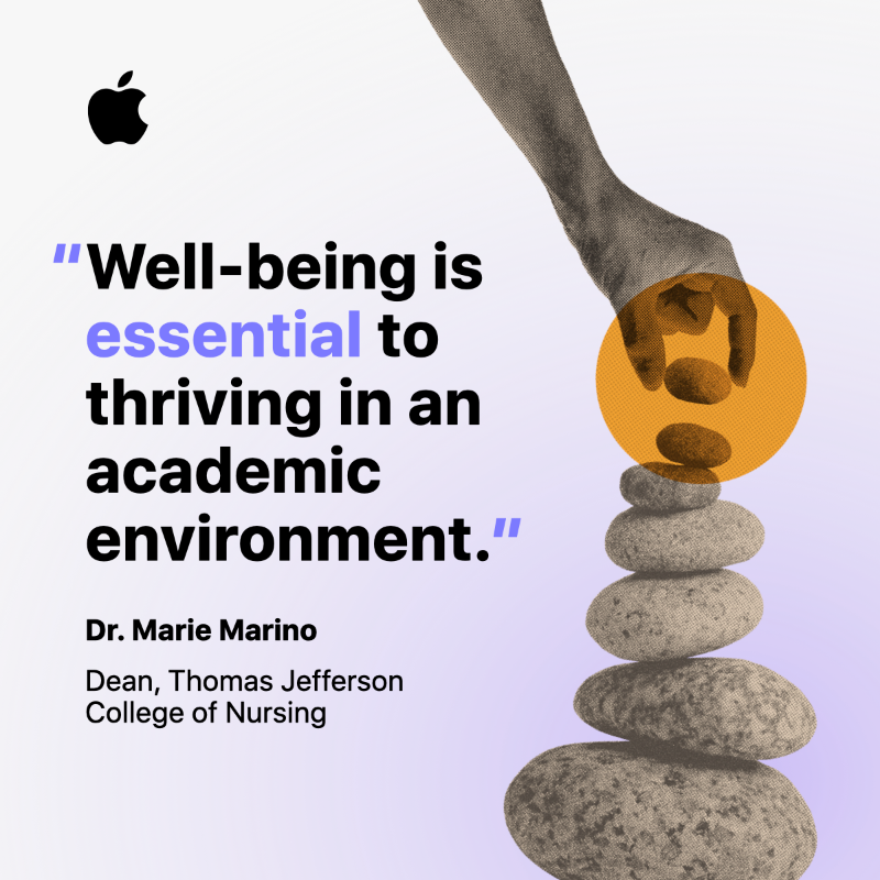 AppleEDU's tweet photo. Subscribe to get inspirational emails from Apple Education with insights from education leaders like Dr. Marie Marino from Thomas Jefferson University School of Nursing. See how you can apply what you learn to your institution! ✍️