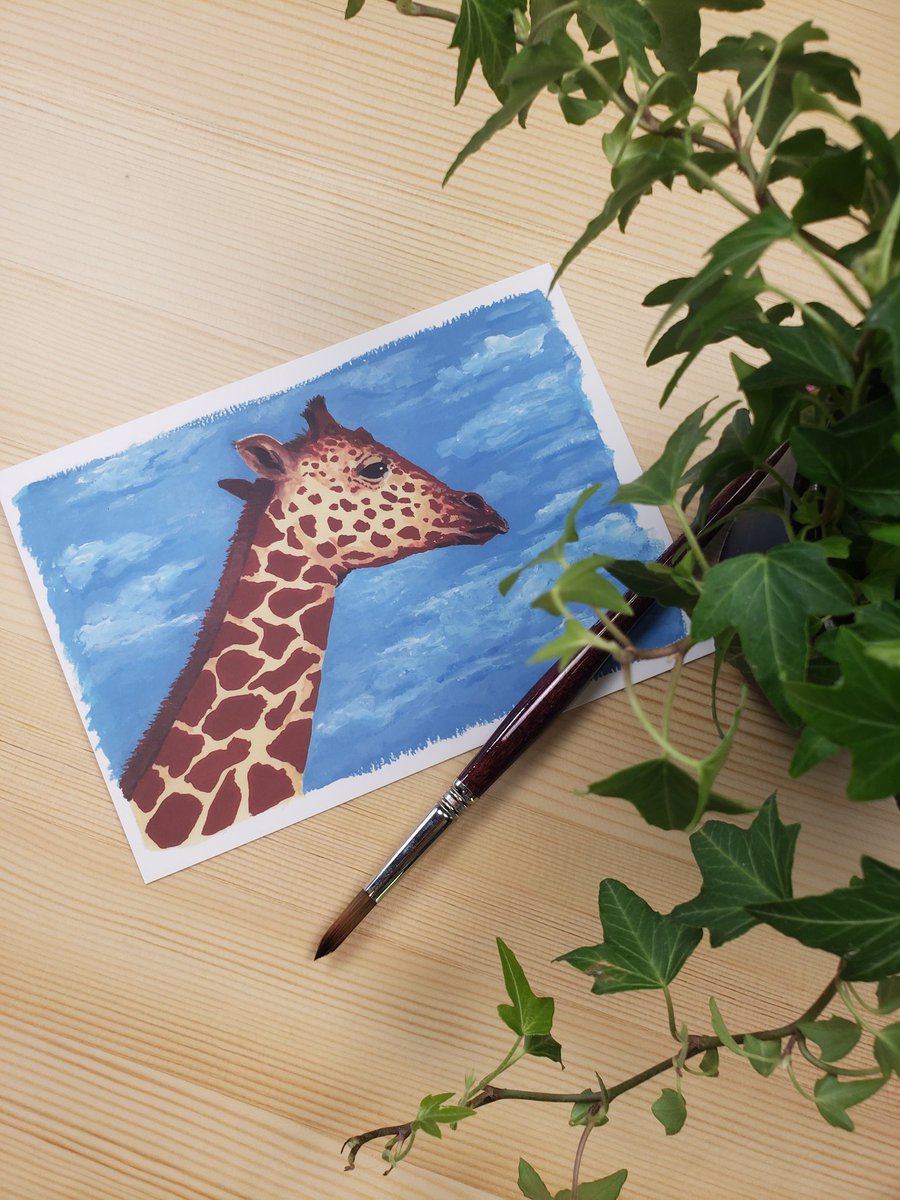 MickeyMused's tweet photo. #giraffe #painting #animalart https://t.co/MCHqEyFIEb