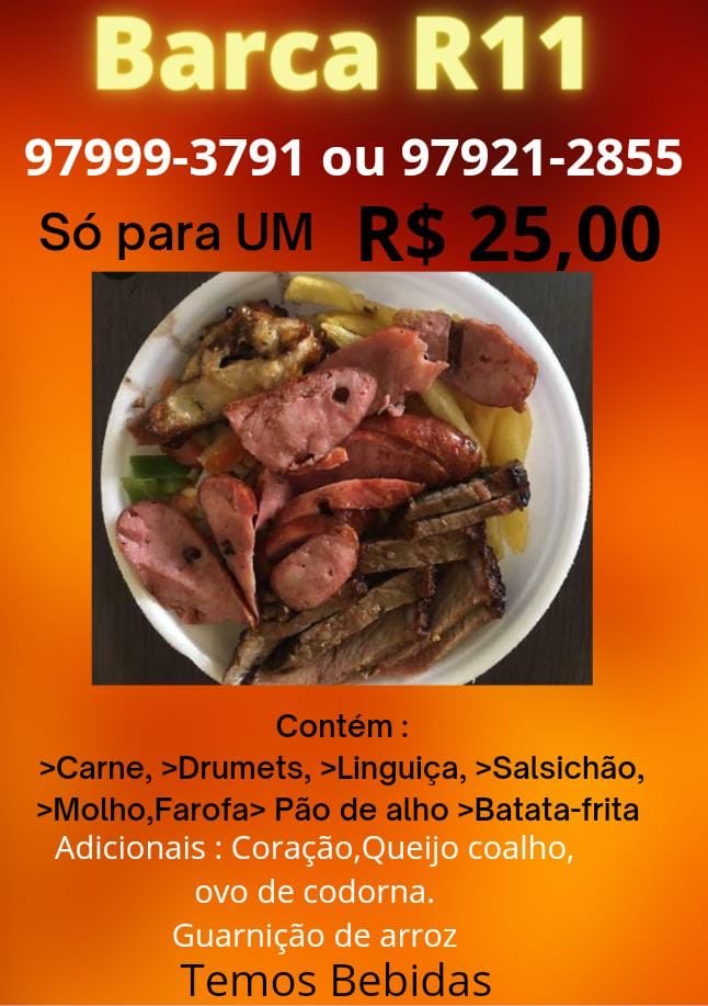 BOA NOITE, DIA DE DEIXAR O FOGÃO DE LADO E COMER AQUELA BARCA DE CHURRASCO GOSTOSA E RECEBER NO CONFORTO DE SUA CASA,NOSSO ZAP PARA PEDIDOS É (21) 97921-2855
