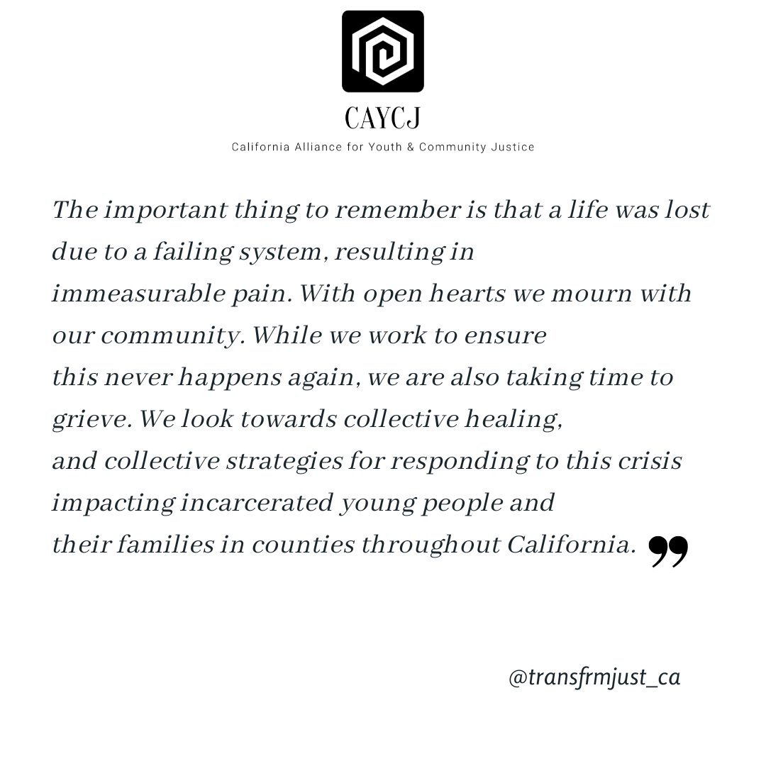 California Alliance for Youth & Community Justice (@transfrmjust_ca) on Twitter photo 