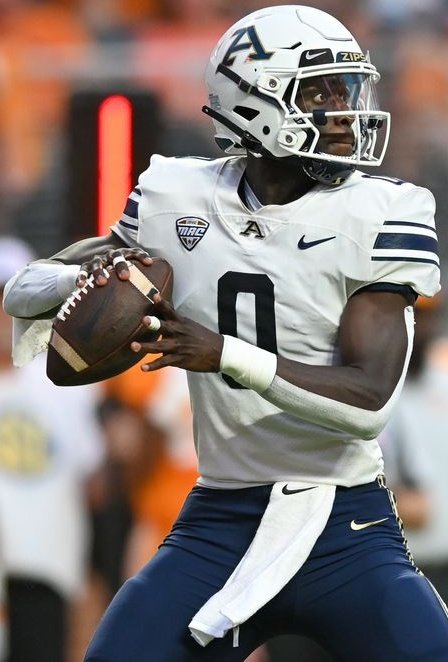 Keep an eye on Akron QB Demarcus Irons @djirons14 entering the 2023 CFB season. This 6-6/205/Sr QB will be leading Akron behind center possessing numerous tools needed for the next level! By the end of the season look for DJ to gain draft buzz!🏈💯 #NFLDraft #1stDownDraft2024