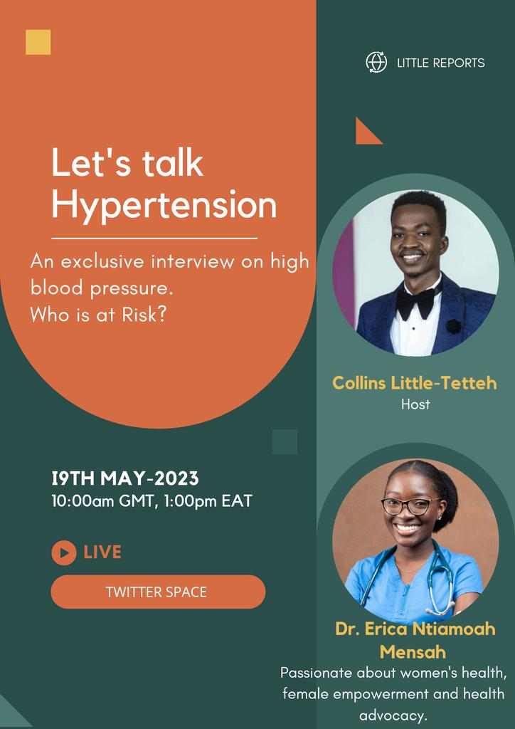 Join us  tomorrow morning for a conversation about #Hypertension.
Remember ~prevention is easier, cure is costly ~

#WorldHypertensionDay #healthylifestyle