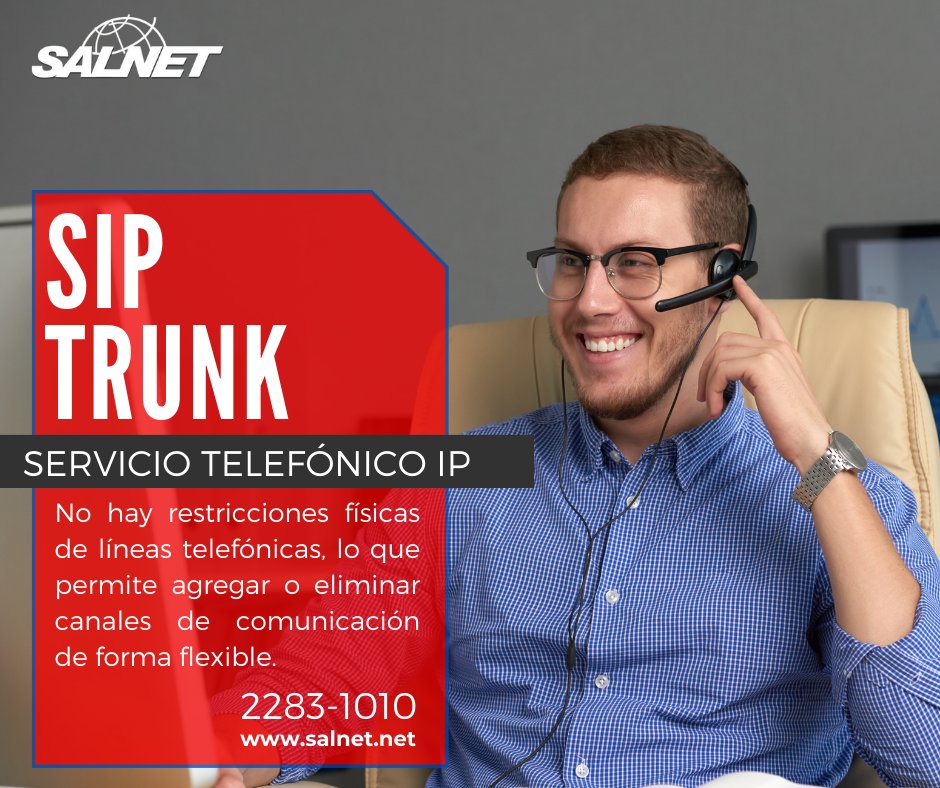 salnet_sv's tweet photo. El servicio SIP Trunk emite llamadas mediante VOIP que permite a tu empresa un considerable ahorro de dinero.

Visita nuestro sitio web
🌐 https://t.co/hW6tj4gwuE

#SIP #trunk #SIPTRUNK #ahorro #dinero #voip #Salnet #Network https://t.co/7zBmh7gOQS