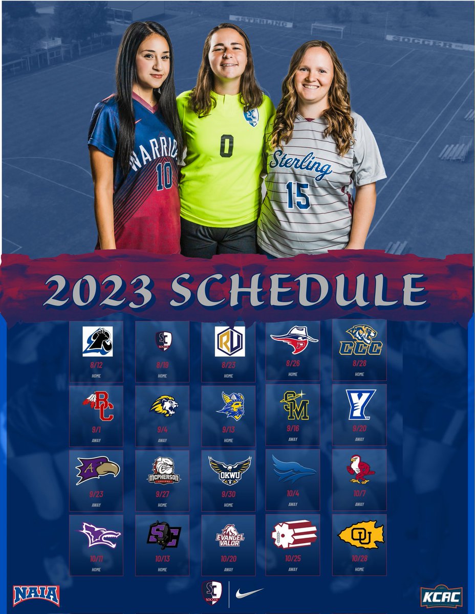 SterlingWsoccer's tweet photo. It's here! The official schedule is released. Now the countdown begins... See you in August! https://t.co/zvGYlTRRMS