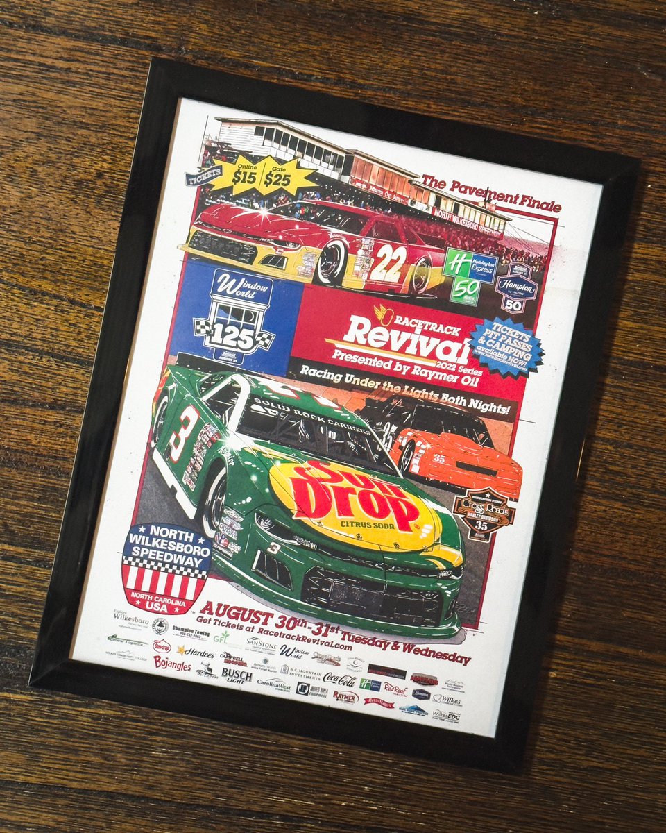 luecreates's tweet photo. 🏆GIVEAWAY🏆

We’re giving everyone a chance to win a framed 8.5x11 #LUECreative designed @NWBSpeedway poster from last years @RTRevival !

ENTER TO WIN:
1️⃣ Like this tweet &amp; follow @luecreates 
2️⃣ Reply tagging 3 friends!

Enter on our IG as well for another chance to win!! https://t.co/LSe9aJdjmW