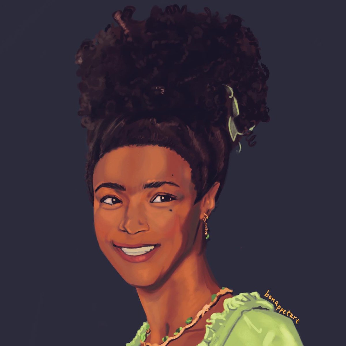 bonappetart's tweet photo. HER. #queencharlotte 
#Queencharlotteabridgertonstory #queencharlottefanart https://t.co/C8fPk0JCTu