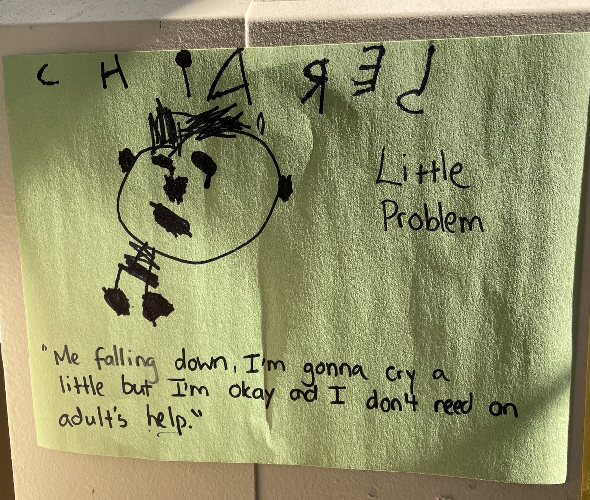 CreativeKindie's tweet photo. We have been learning about how the size of our reactions should match the size of our problems. One #kindergarten Ss shared, “If you make a mistake on your picture, you can fix it. It’s a small problem so you don’t need to yell or tear your picture.” #wellbeing #tdsb @TDSB_CYS https://t.co/Ev9Sz5dy1s