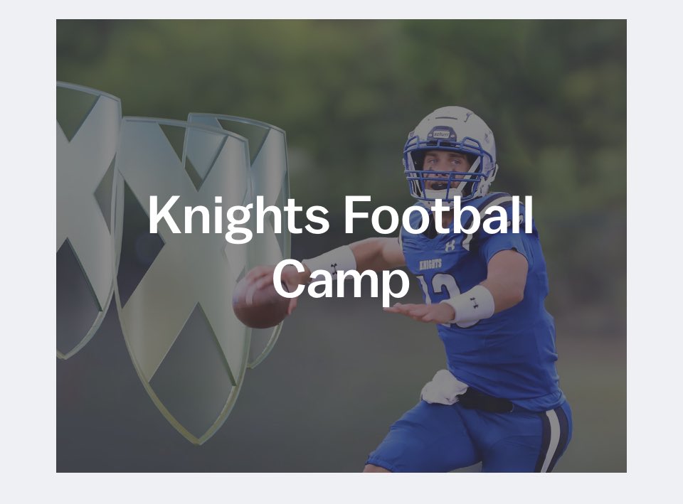 The magic of summer camps! Join us for our youth and Hs O/D lineman camps! Go Knights! sa.edu/student-servic…