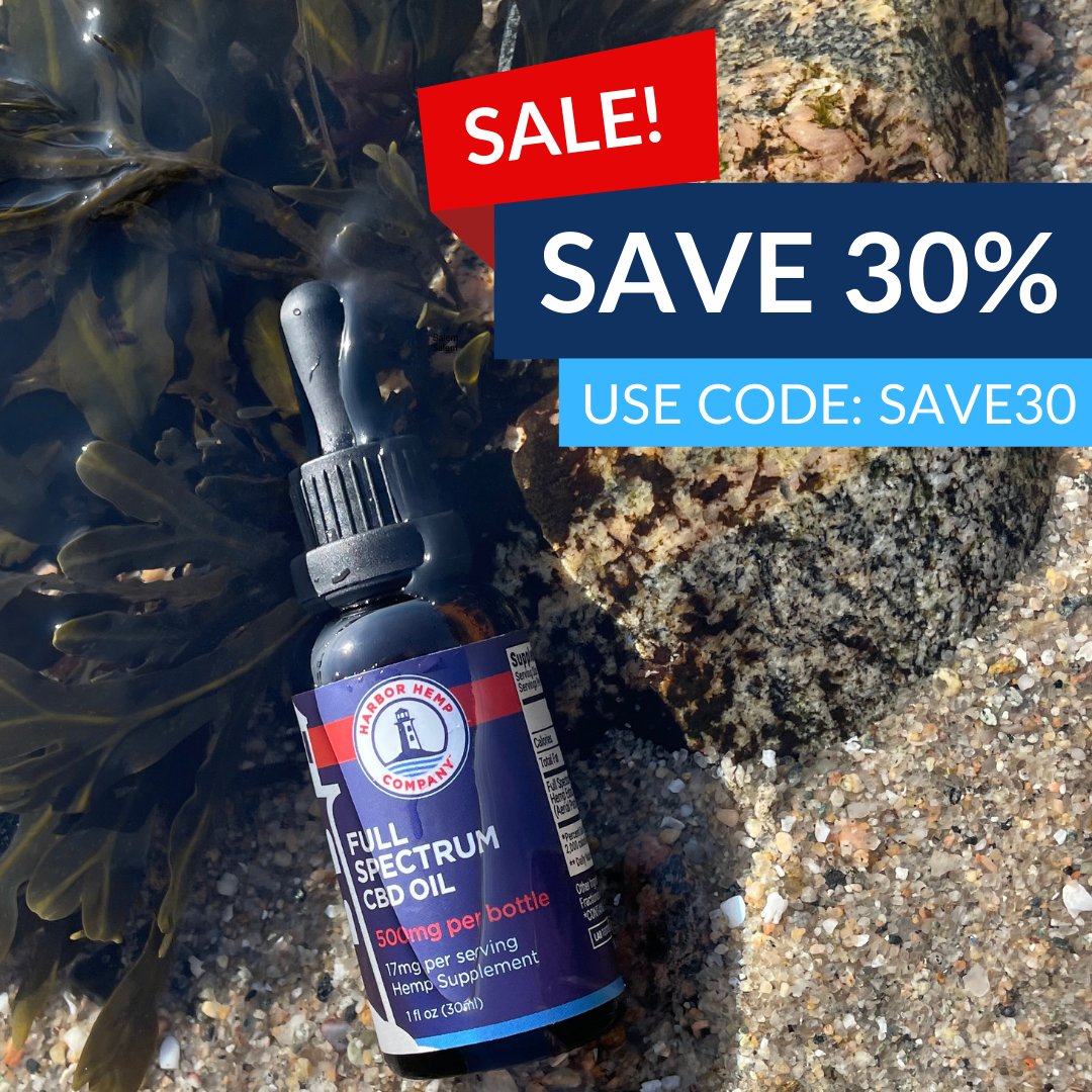 Stock up on your Harbor Hemp favorites with 30% now through Sunday! Save big on tinctures, topicals, capsules and more! ⁠
⁠
USE CODE: SAVE30⁠
⁠
SHOP NOW: harborhempcompany.com
⁠
#navigateyourowncourse #harborhemp #cbdoil #hempoil #cbd #cbdforpets #newengland 
⁠