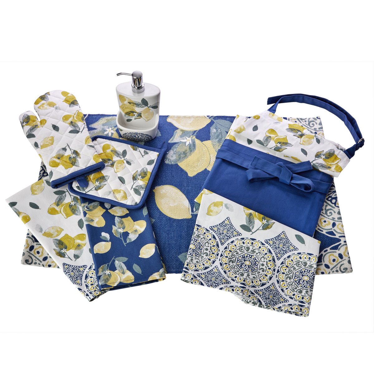 SKLHome_'s tweet image. We're loving all the lemon vibes🍋 Fun, fresh and totally chic, Lemon Medallion is a must-have kitchen collection for cooking, baking and summer entertaining. Shop the full assortment, bit.ly/434WHvq  #sklhome #lemondecor #kitchendecor #citrusdecor #mediterraneandecor