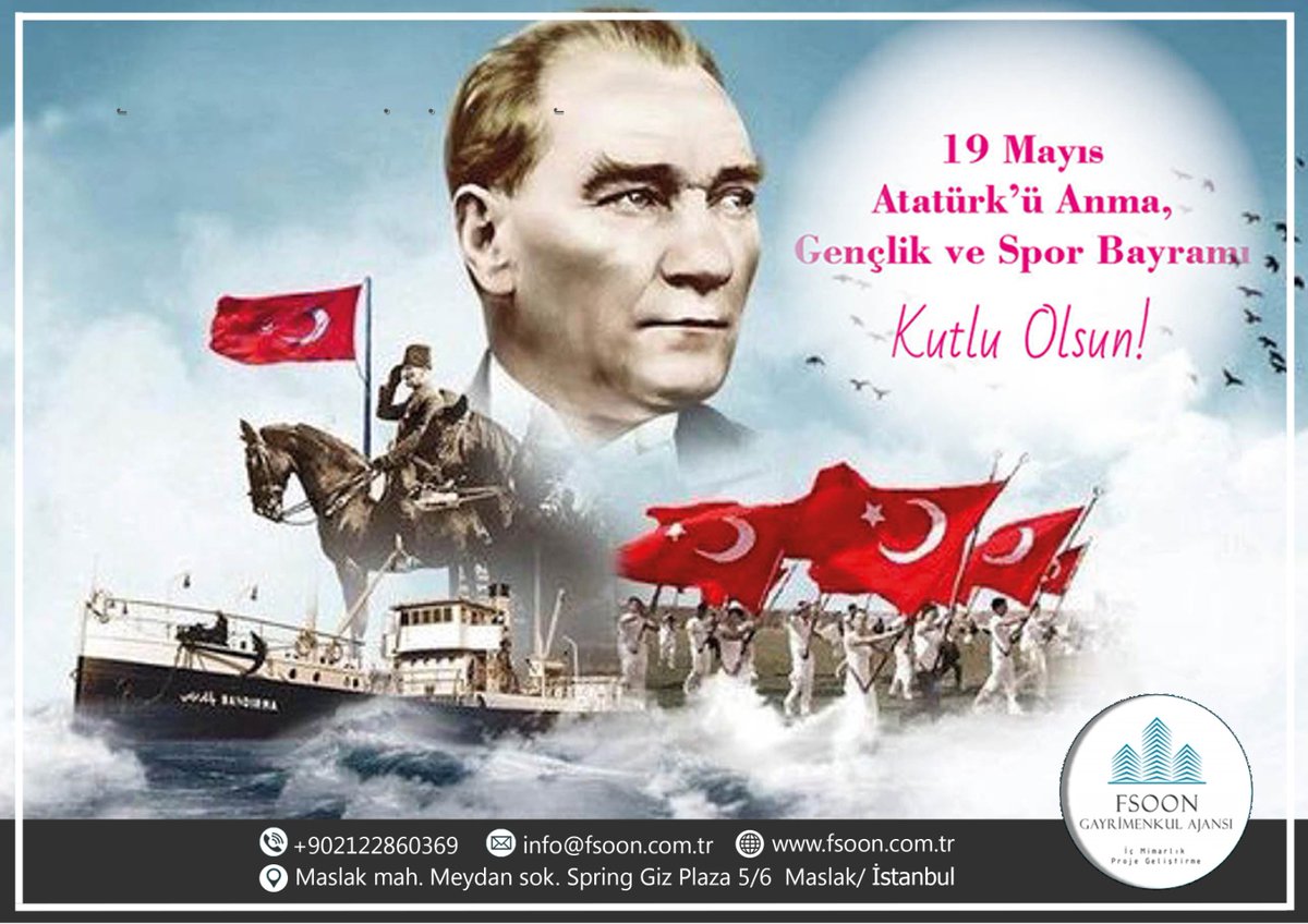 fahriyerbil's tweet photo. #19mayısatatürküanmagençlikvesporbayramı #19mayıs1919 #19mayıs #mustafakemalatatürk 
#fsoongayrimenkulajansı #fsoonyatırımfon 
#ticarigayrimenkuluzmanı #ticarigayrimenkul #yatırım #fsoonticarigayrimenkul #fsoondesign #içmimar #içdizayn #maslak #sarıyer #istanbul🇹🇷 
#fahriyeerbil https://t.co/Uehr4QCbH4