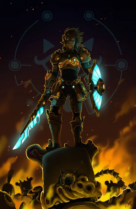 Back in 2018, I did some fanarts of Link in different BOTW armor sets, and honestly, I think I might do it again with TOTK ones :) #ZeldaTearsOfTheKingdom