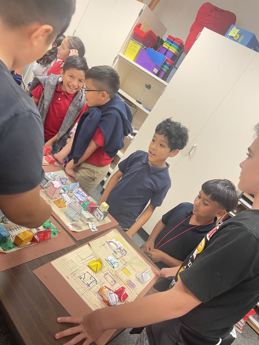 MarleneLoza5's tweet photo. Welcoming our Sneed second and first graders to our Geometry City! 🏙️@Aliefsneed https://t.co/Suzv82gVxz
