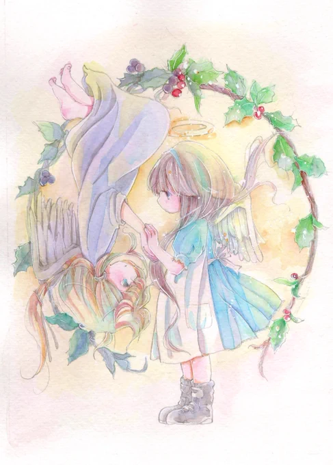 おはようございます お天気下り坂ですね。  『わかってる あなたがいないとだめだってこと』  クリスマスの絵ですが… 不安な方は無理しないようにしてくださいね。  どっちも自分