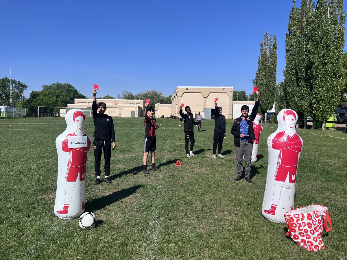 Today we certified several St. Nicholas Soccer Academy students as referees. A big thanks to our instructors Goran and Murray and to <a href="/EMSAmain/">YEG Minor Soccer</a> for sponsoring our course. #yegsoccer #stnicksocceracademy