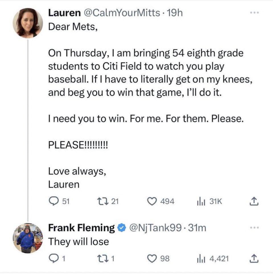 KyleGelling's tweet photo. Mets win 3-2 and take the series from the best team in baseball #FrankFactCheck #LGM https://t.co/KyqEmj0Uj7