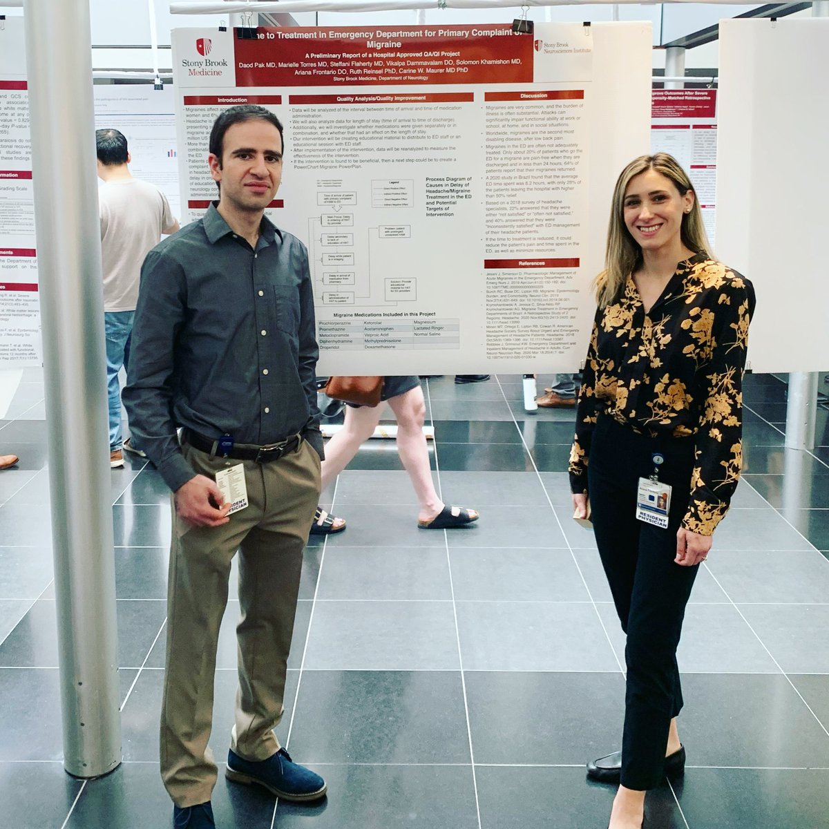 Residents Arham, Ramin, Ariana and Daod presenting their class QI/QA project at the Stony Brook Neuroscience Research Symposium! 👏✨ 

#stonybrookmedicine #stonybrookneuro
#stonybrookneurology #stonybrookneurologyresidency