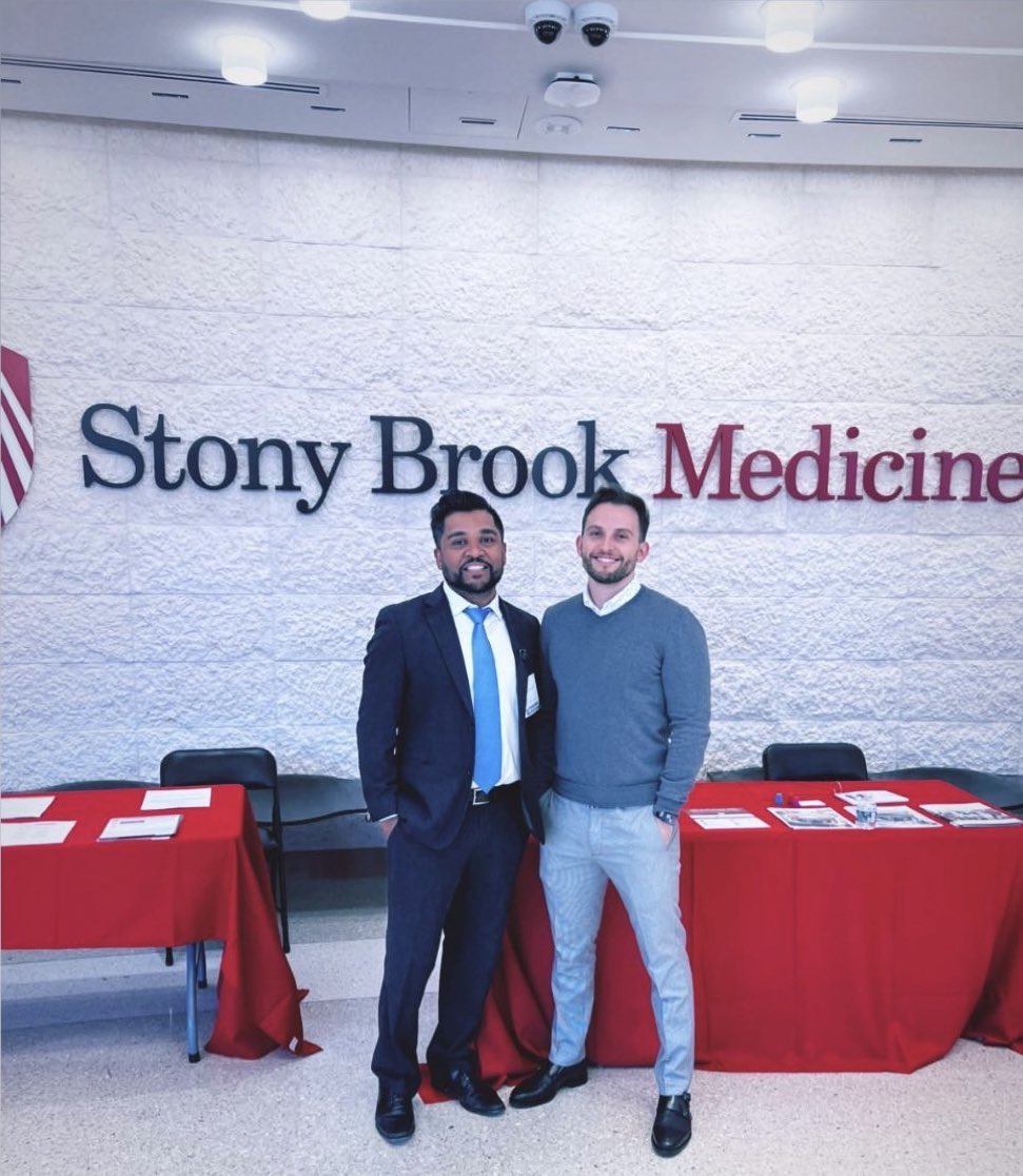 PGY-3 resident Solomon (future SB stroke fellow!) with his mentor and Stroke Fellowship Director Dr. Mathew at the Stroke Symposium <a href="/1jasonmathew/">Jason Mathew, DO</a> <a href="/stonystroke/">Stony Brook Stroke</a>
#stonybrookmedicine 
#stonybrookneurology
#stonybrookneuro