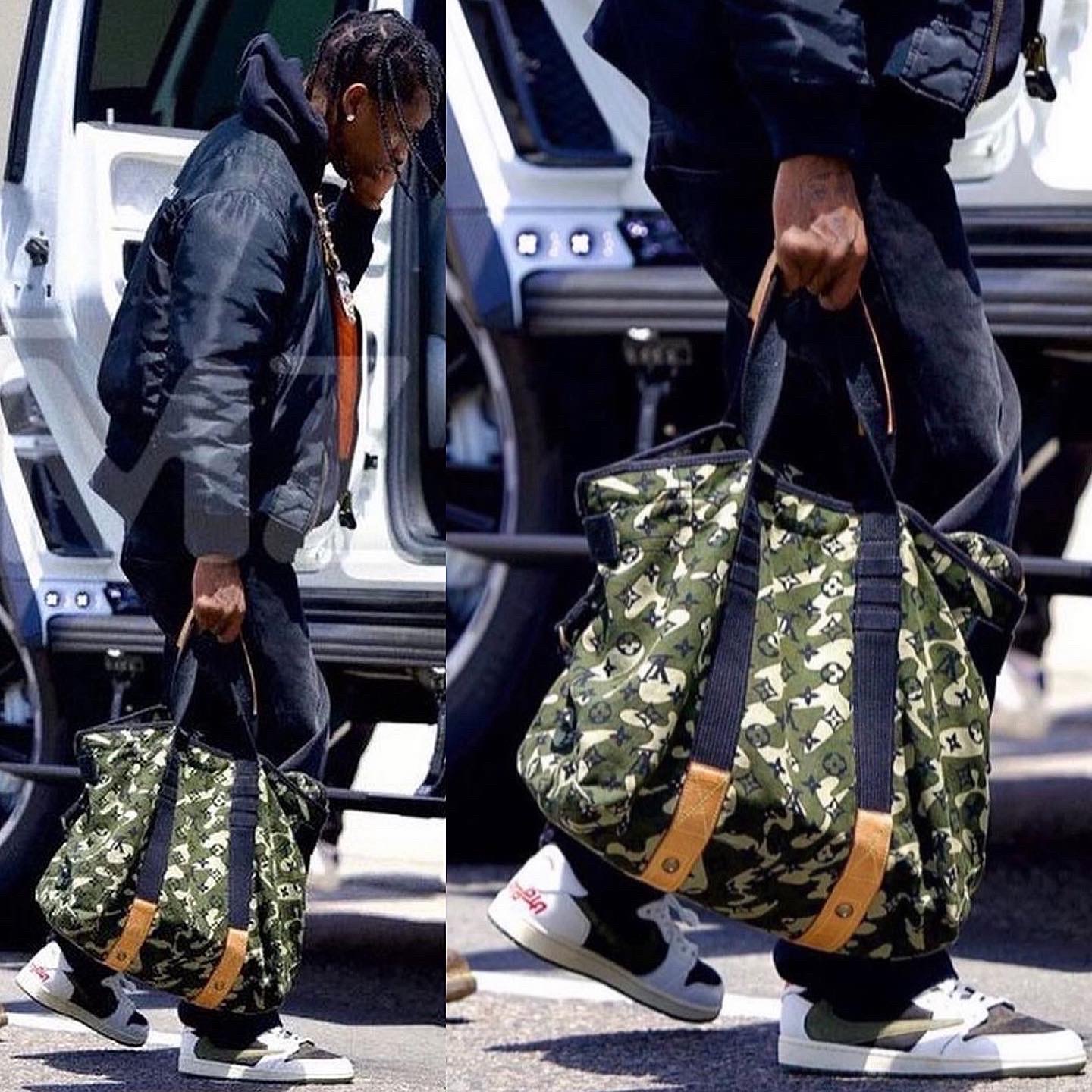 HypeNeverDies on X: TRAVIS SCOTT Rocking LOUIS VUITTON Spring