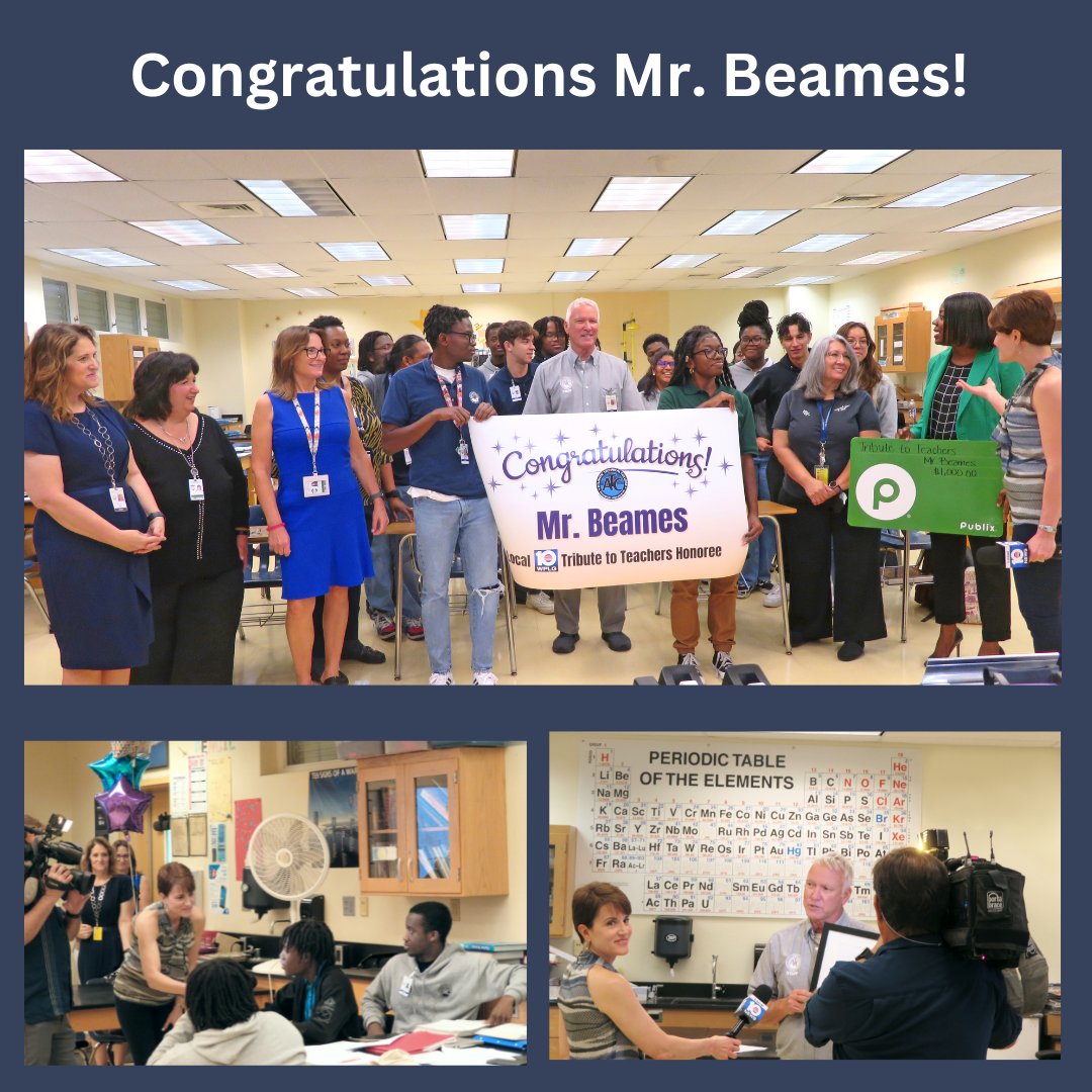 ATCTechCollege's tweet image. Congratulations Mr. Beames for being chosen as a Local 10 Tribute to Teachers Honoree.  THANK YOU for more than 40 years of dedication in and out of the classroom.

local10.com/topic/Tribute_…

#ATC #AtlanticTech #Local10 #tributetoteachers #proud #yourock