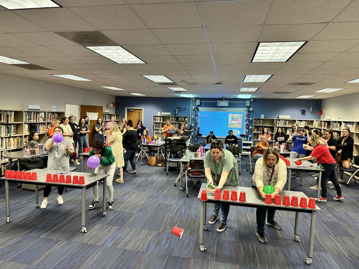 Great day to be an MHE Mustang! Student and staff talent show was a hit. Our Mustangs have talent! We also had our last faculty meeting for the 22-23 school year. Fun way to wrap up a great year as a work family - minute to win it games! #LevelUpMHE #RISDBelieves 🐴🤠