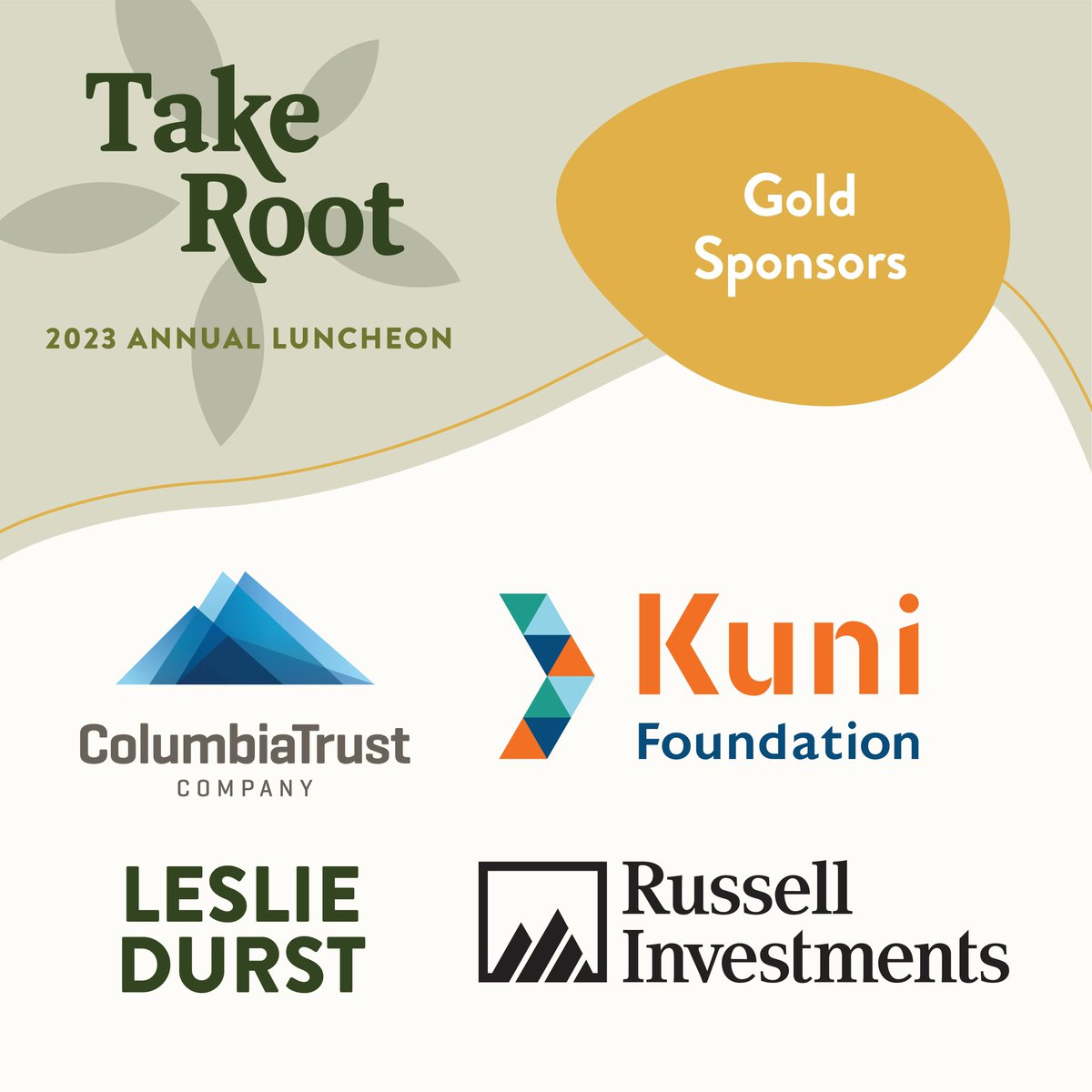 Thanks to our incredible 🙌 Gold Sponsors 🙌  for pitching in to make our 2023 Annual Luncheon possible!

We know you love that this event is not a fundraiser - these are the folks you have to thank for that 😊