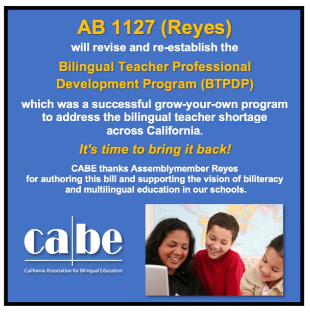 #AB1127 will address CA's bilingual teacher shortage by revising & continuing the Bilingual Teacher Professional Development Program for another 5 years. #BilingualTeachers #TeacherShortage #GrowYourOwn

➡️ Learn more: bit.ly/3MgZ7jS