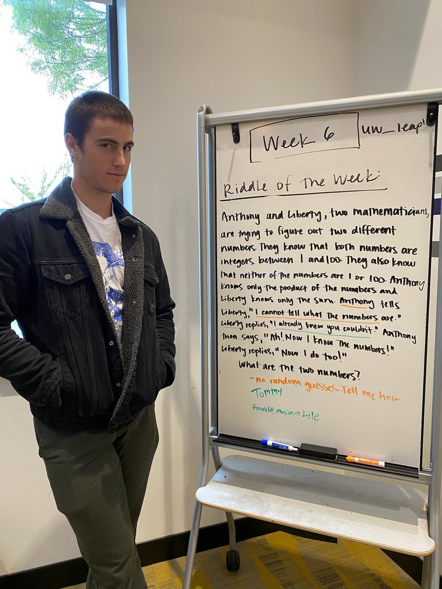 UW_LEAP (@uw_leap) on Twitter photo What? No it’s definitely been a normal amount of time since the last riddle. Super normal. Anyway congrats to Tommy <a href="/UW_Rowing/">Washington Rowing</a> who definitely solved this very recently. What? No it’s definitely been a normal amount of time since the last riddle. Super normal. Anyway congrats to Tommy <a href="/UW_Rowing/">Washington Rowing</a> who definitely solved this very recently.