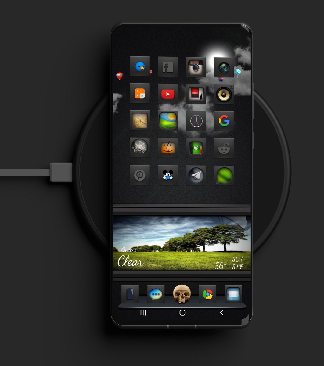 Fattone66's tweet photo. Tonight it's #PDark by @TeboulDavid1 widget is @daddykool666 frame and weather images from another widget and @Attairdu57slm dock. https://t.co/20BKoR3vnz