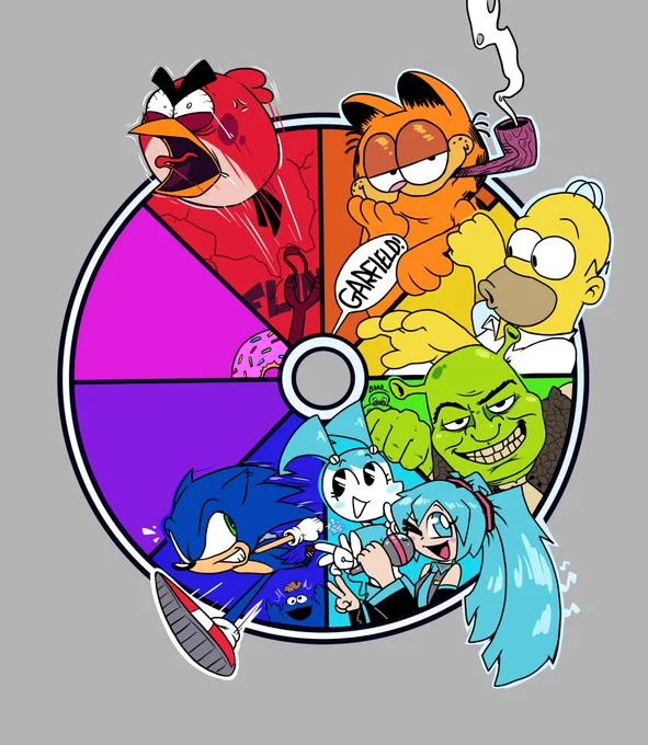 And with a popular vote, Sonic the Hedgehog takes the blue spot! Now who's gonna be the purple guy?