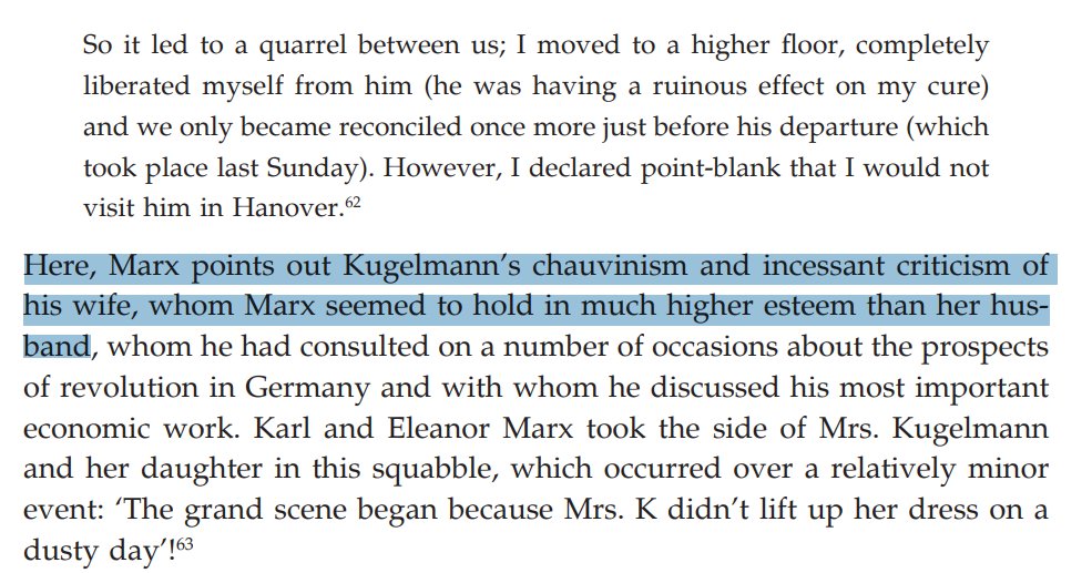 Kali_de_Armas's tweet photo. Marx ended his friendship with Kugelmann because he overheard him being (verbally?) abusive to his wife. Heather Brown speculates based on previous letters that Marx had long been frustrated by Kugelmann's sexist attitudes. ('Marx on Gender and the Family,' ch 4, pgs 116-118) https://t.co/BwLNzk6BQj