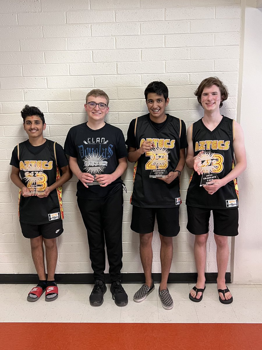 Today we said goodbye to our seniors 😢 
Manan, Jaxon, Jayden, &amp; Zach put in countless hours &amp; dedicated themselves to making the team better.  Mission accomplished! Truly the best and brightest around.  While they are off to bigger and better things, they’ll be missed in S Tempe