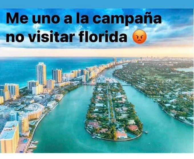 JaimePica's tweet photo. #NotFlorida
I join the campaign of not visiting Florida because I am 🇲🇽 and I support my countrymen from the #PatriaGrande
#NoFlorida
Me uno a la campaña de no visitar florida por qué soy 🇲🇽 y apoyo a mis paisanos de la #PatriaGrande https://t.co/O68oYeAZdP