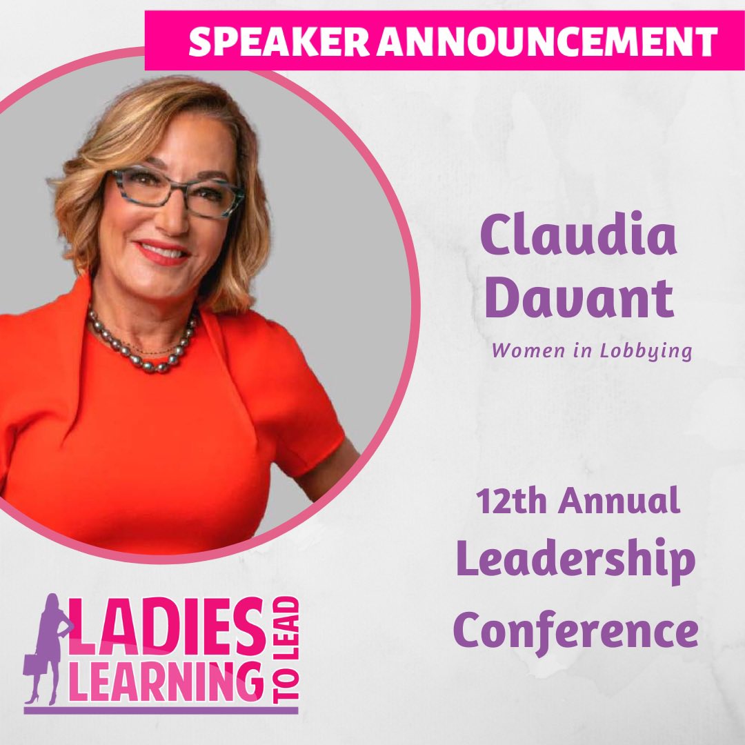 L3Ladies's tweet photo. We are so excited that Claudia Davant will speak on our “Women in Lobbying” panel this year!

#l3conference @L3Ladies https://t.co/w2TQ894xwo