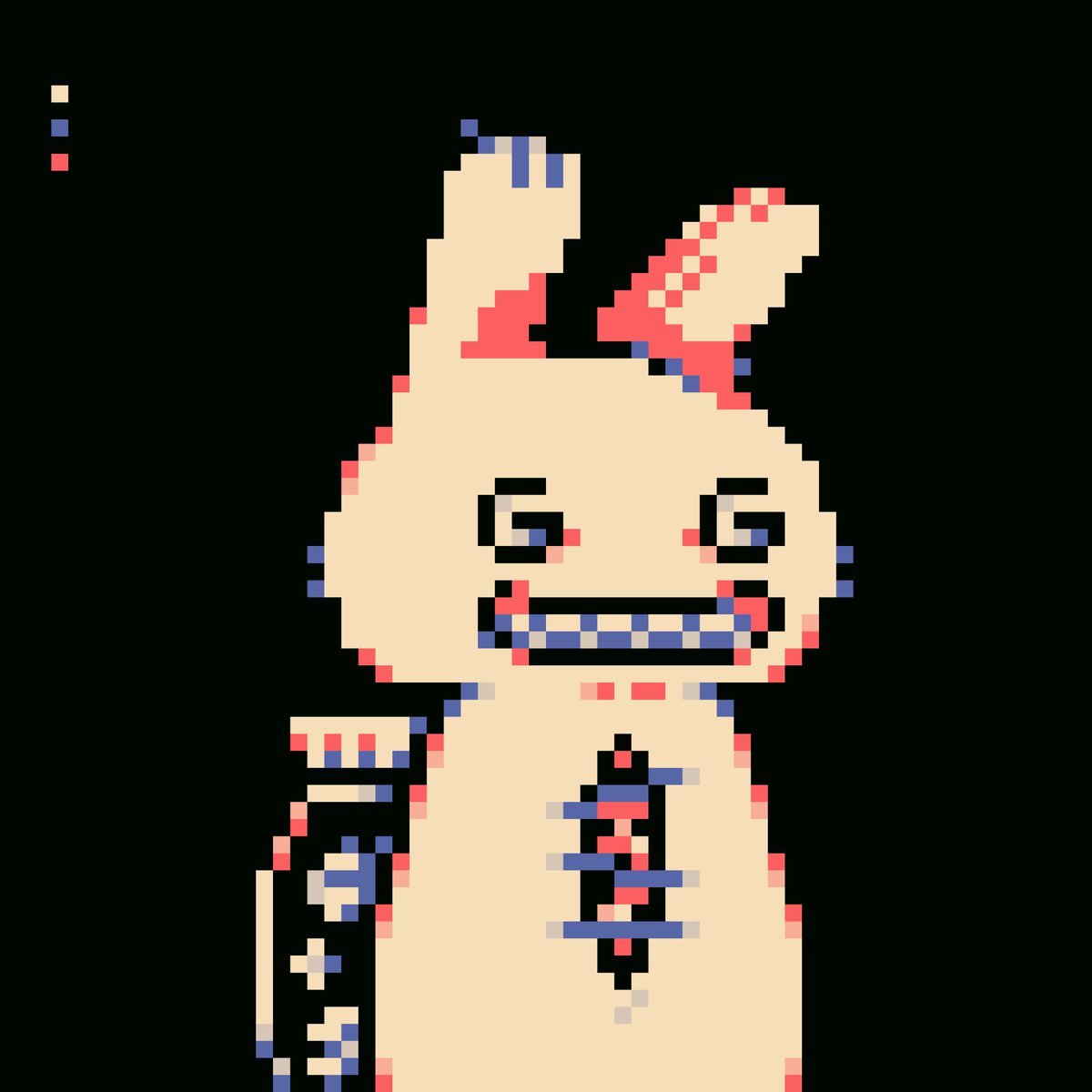 GslleArt's tweet photo. I've been trying out new colors and things, quick sketch.

#pixel #pixelart #gamedev #indiegame #pixelartist #opencommissions #lookingforartist #lookingforcommission #animals #bunny #artist #artistcommunity #VHS #cine #crazy #indiegames #breakcore #artmoots #learning https://t.co/0jALFCt2I3