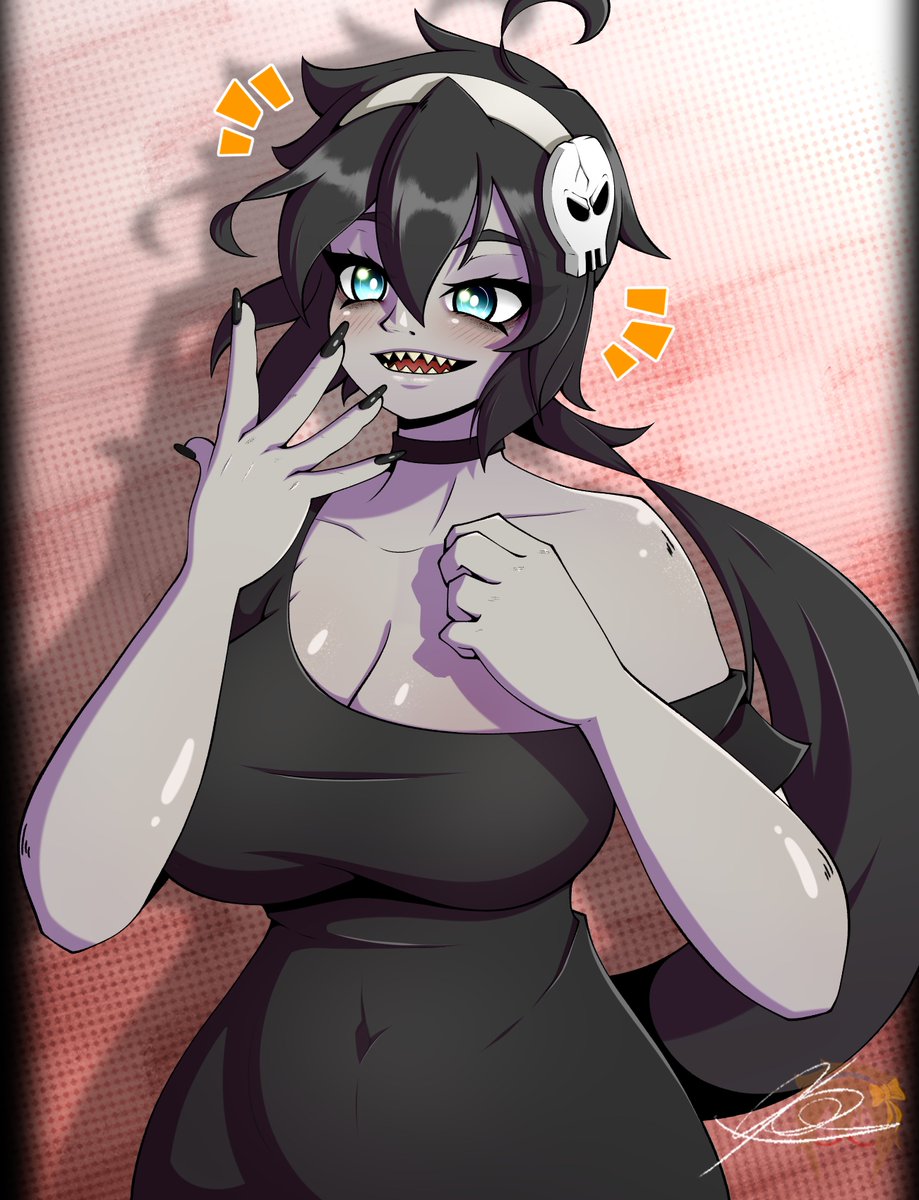 QuoteJ2's tweet photo. Torik look awfully happy..👀
can be good🖤🤍 or very bad☠️💀

c:

#originalcharacter 
#smallartist 
#Oc https://t.co/Rp6BGNDfPL