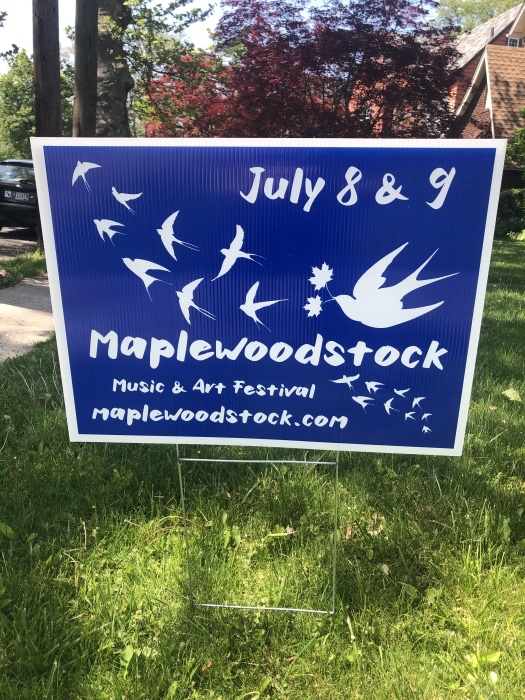 We're selling 2023 merch on Springfield Ave at MayFest Street Fair this Sun, May 21.  Fair runs from 11 AM to 5 PM, but our table's hours may vary.  Your purchase of our merchandize helps support our free two-day festival!  More about MayFest at springfieldavenue.com/mayfest