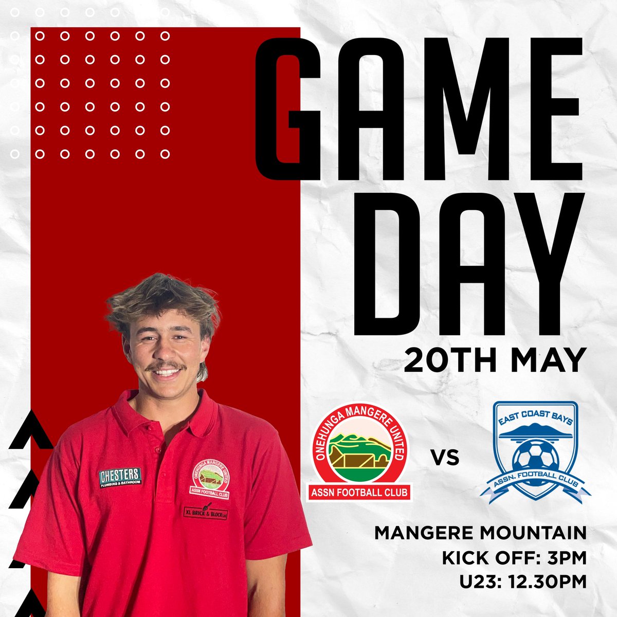 Tomorrow OMUAFC is set to face off against top of the table - East Coast Bays. An eagerly anticipated clash at Mangere Mountain with both teams looking to take the 3 points.
The U23s match is scheduled to kick off at 12:30pm, followed by the first team's showdown at 3:00pm.