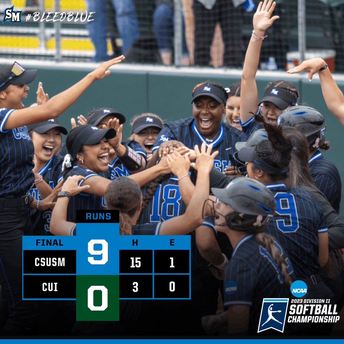 THAT is how you start an NCAA Super Regional! The Cougars post a 9-0 win over Concordia University Irvine to take a 1-0 lead in the best-of-three series. #BleedBlue